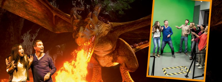 Bavaria Filmstadt M&uuml;nchen Drache Greenscreen, &copy; Bavaria Filmstadt M&uuml;nchen