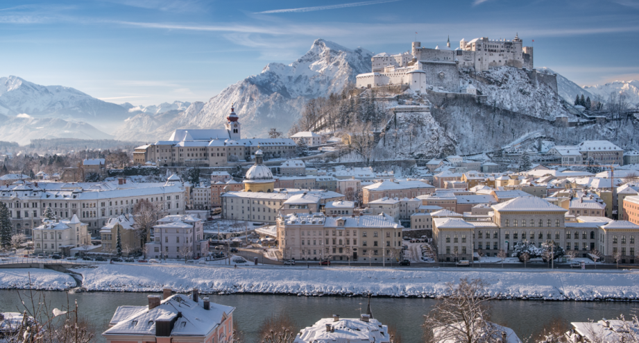 Salzburg im Schnee, © Getty Images http://www.4FR.de