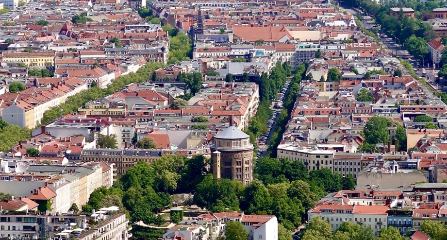 Aussicht Wasserturm, © TV-Turm Alexanderplatz Gastronomiegesellschaft mbH
