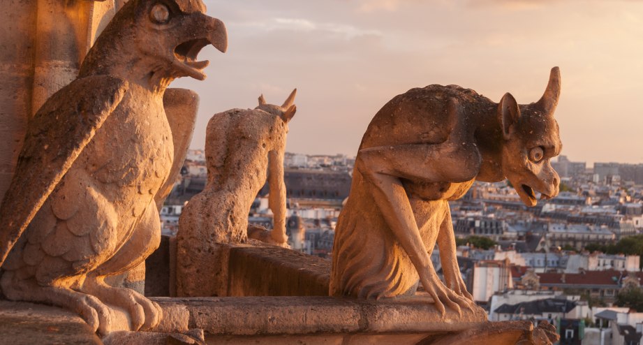 Notre Dame Cathedral, gargoyles, © John Elk III