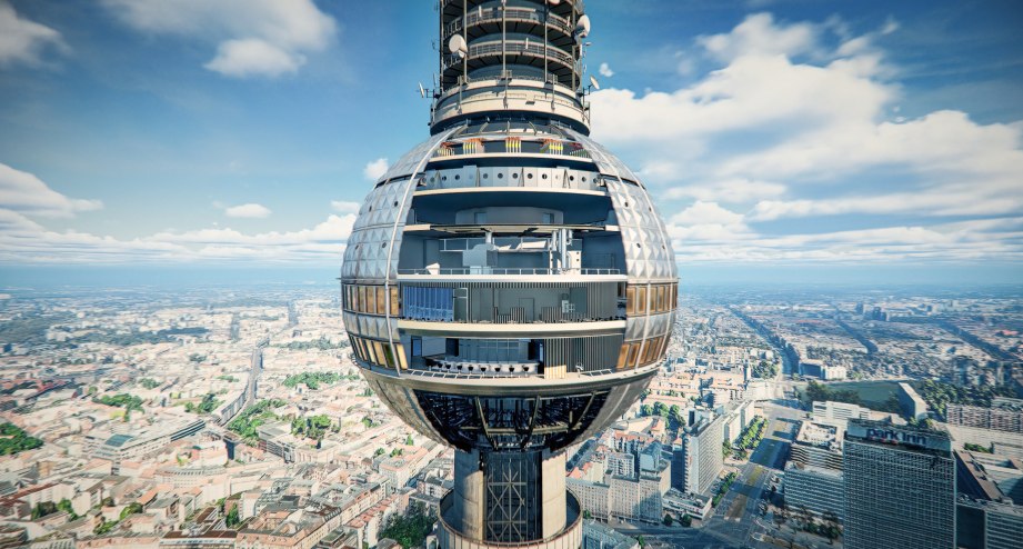 Kugel vorne Offen, © TV-Turm Alexanderplatz Gastronomiegesellschaft mbH