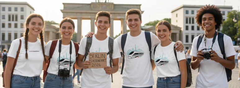 DBK T-Shirts Mockup Brandenburger Tor, &copy; DB Klassenfahrten / Gemini